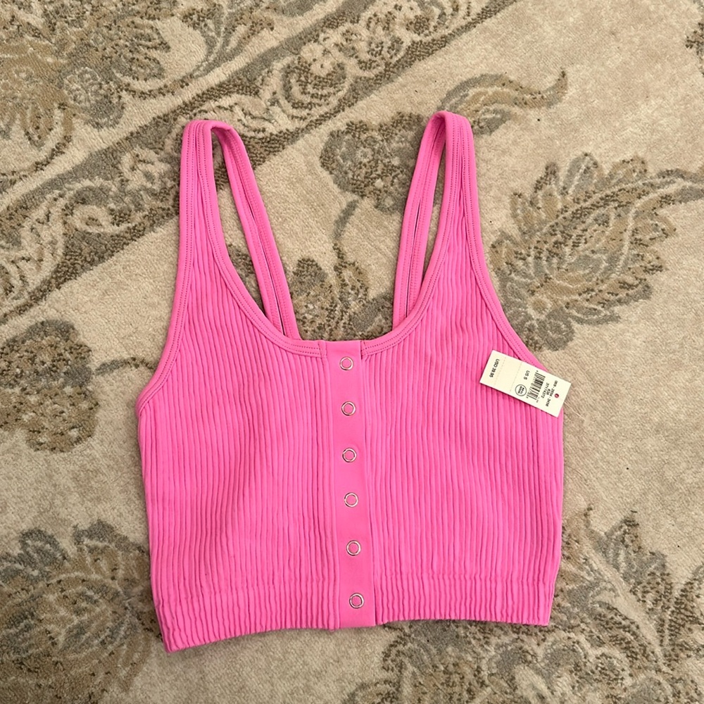 Pink Cropped Aerie Top
